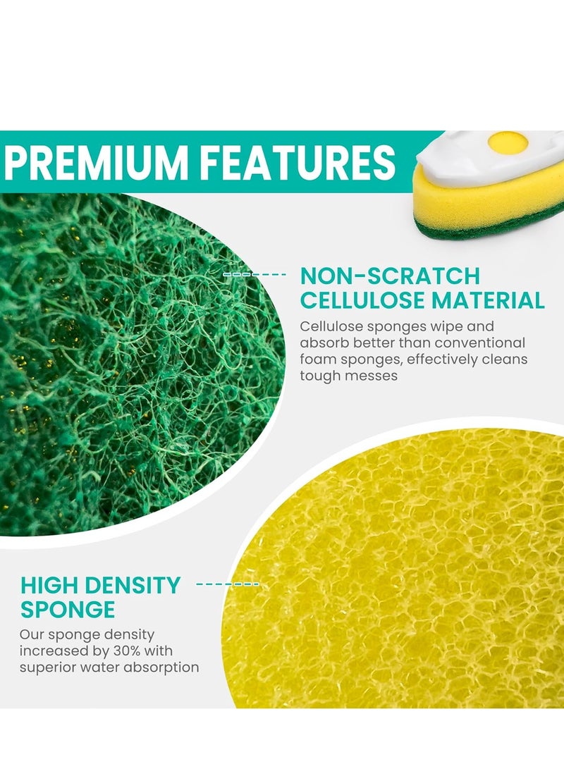 مجموعة فرش غسيل أطباق متينة (6 قطع) مع مقابض وموزع صابون - Image 4